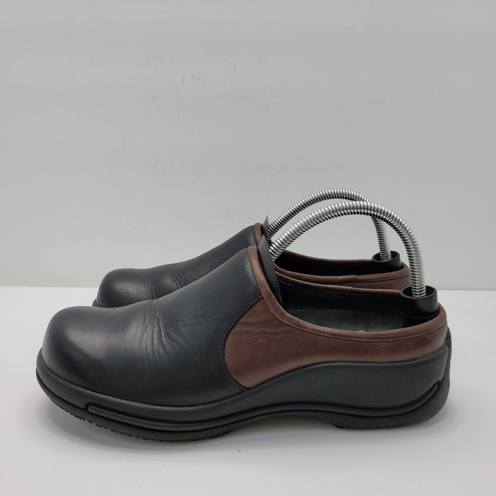 Dansko Clog Women's Leather Slip On Black Brown 4041-020200 US 10 EU 41 - Picture 2 of 8